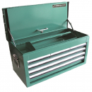 Caja superior metálica en color verde, medidas 660 X 305 X 380 mm. (26